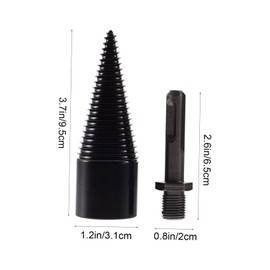 Mipcase 1 Set Firewood Drill Bit Wood Splitter Tool Set with Removable Handles Compatible with Electric Drills Efficient Log Splitting for Walnut and Sycamore