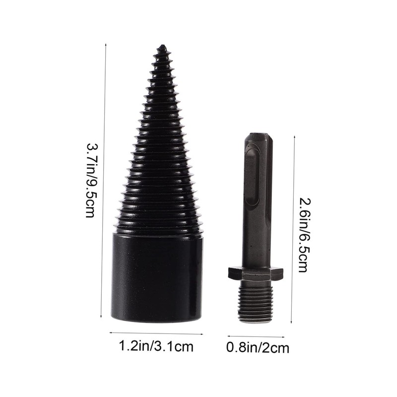Mipcase 1 Set Firewood Drill Bit Wood Splitter Tool Set