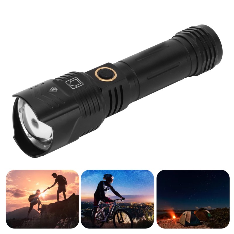 Camping Flashlight XHP160 Outdoor LED Torch USB Charging Ultra Bright