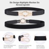 WERFORU Elastic Belt, Women's Skinny Belt for Dresses, Retro Stretch