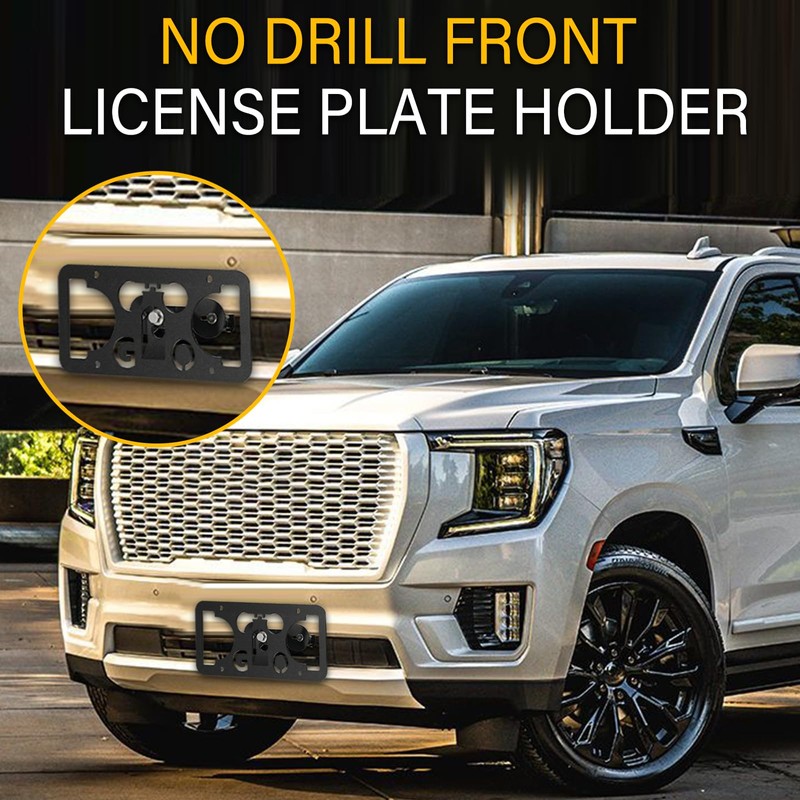 No Drill License Plate Holder Compatible with GMC Acadia 2013-2023