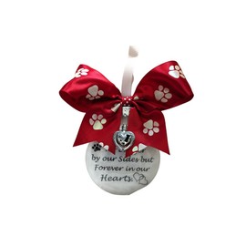 Pet Memorial Christmas Ornament Sympathy Gift with Cremation Urn Charm Keepsake in Memory of Dog or Cat