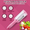 Vegetable Peeler with Storage Container – Round Shape Sharp Julienne