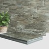 AULIGET 2-Piece Apache Brown Rock Peel and Stick Backsplash Wall
