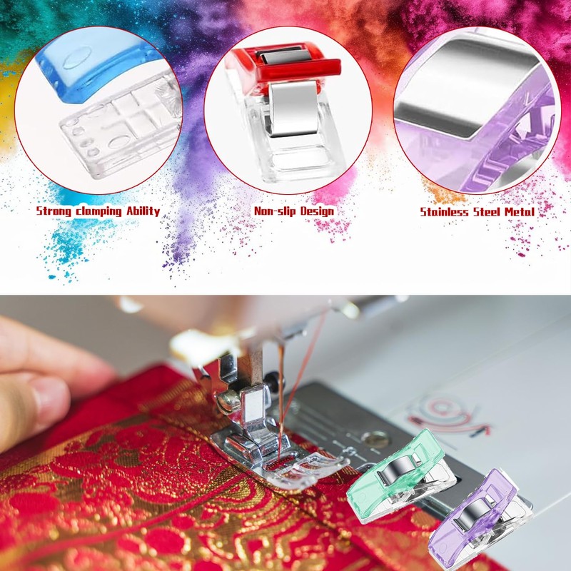 130 PCS Sewing Clips for Fabric – Durable Craft Clips