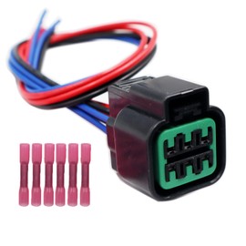 LIZAPUS 6-Pin Headlight Connector Pigtail Plug Compatible with 2005-2010 Kia Sportage 6-Way Pigtail Plug Wiring Harness PB625-06027