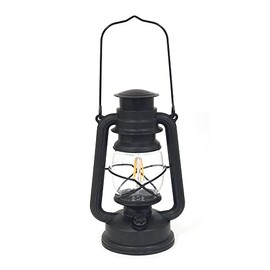 Global Arrow LUMO L04-8002 Edison Lantern Light, BK, Size: Approx. φ4.5 inches (11.5 cm), H 9.6 inches (24.5 cm)