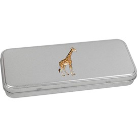Azeeda 'Giraffe' Metal Hinged Stationery Tin/Storage Box (TT00114131)