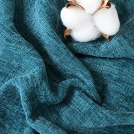 CaliTime Decorative Couch Throw Pillow Covers 16 X 16 Inches Pack of 2 Cozy Chenille Piping Edge Cushion Cases for Sofa Bed Living Room Home Ocean Blue