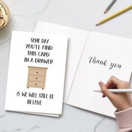 Podagree Funny Anniversary Card for Him Her, Valentines Day Card for Husband Wife, Birthday Card for Boyfriend Girlfriend, Someday You Will Find This Card in A Drawer