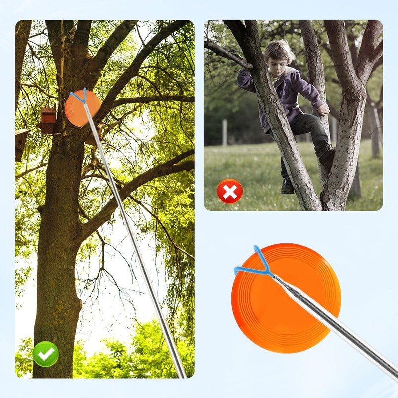Kazheon Disc Golf Retriever Pole 16ft with Durable Stainless Steel