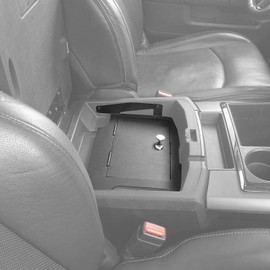 Hooke Road RAM 1500 Security Console Safe Locking Vault Box Center Console Interior Storage for Dodge RAM 1500 09-18 Pickup Truck