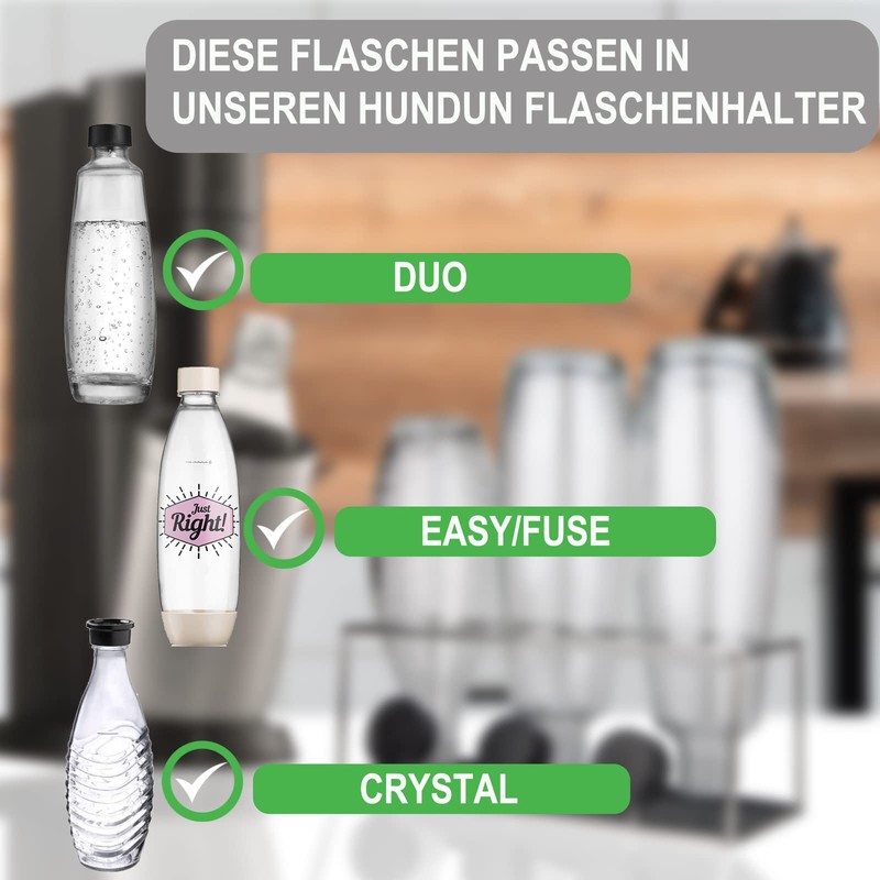 HunDun Bottle Holder for SodaStream Duo Bottles, Stainless Steel Drip