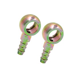 INFINAUTO Car 1/4" 6mm ID Hose Barb 12mm Banjo Fitting Fuel Line Adapter 2pcs Stylish Design
