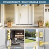 TICONN Front Door Handle Set, Heavy Duty Square Door Lever