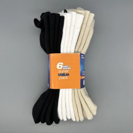 FootJoy 6 Pairs FootJoy Ankle Socks Mens Sz 7-12 ComfortSof Golf Sport Black/White/Cr