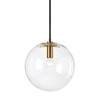 H XD GLOBAL Spherical LED Clear Glass Hanging Light, Creative