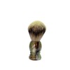 Gold 100 Percent silver-tipped Badger Shaving Brush, Green/Brown Plastic Handle (1 Pack)