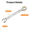 sourcing map 2pcs Ratchet Combination Spanner Metric, 17mm, 12 Point