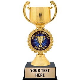 Worlds Greatest Grandson Trophy, 7 1/4" Gold World's Greatest Grandson Award 20 Pack Prime