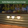 Vego garden Rippled Solar Garden Lights with Auto Sensors Magnetize