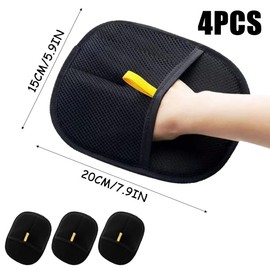 Electrostatic Pet Hair Removal Gloves,​4PCS​Washable Reusable Grooming Gloves for Couch Car Bedding Bidirectional Tech for Dogs/Cats Pet Care Accessory Anti-Static Fur Remover Tool