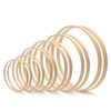 Focenat Pack of 12 Bamboo Floral Hoop, 8/10/13/15/18/20 cm Bamboo