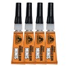 Gorilla Minis, Original Waterproof Polyurethane Glue, Four 3 gram Tubes,