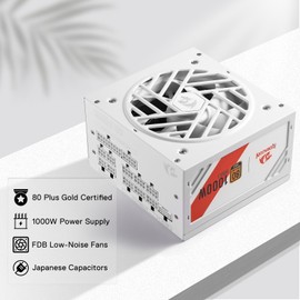Redragon RGMS-1000W PRO 80+ Gold 1000 Watt Power Supply w/Upgraded ATX 3.1 & PCIe 5.1 Fully Modular, Compact 150mm Size, Smart ECO Low Noise Fan, 100% Japanese Capacitors, Full Mod Cables