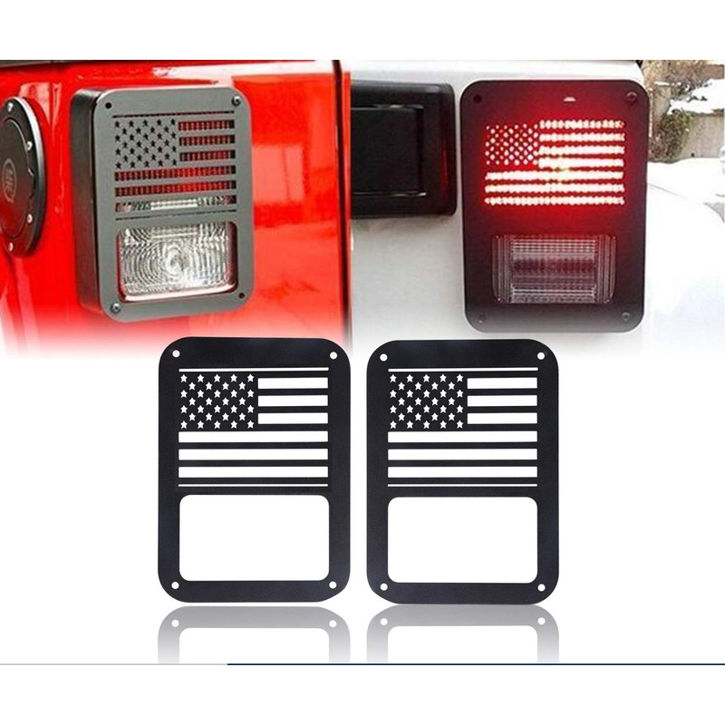 Hooke Road JK Tail Light Cover Taillight Guard US Flag