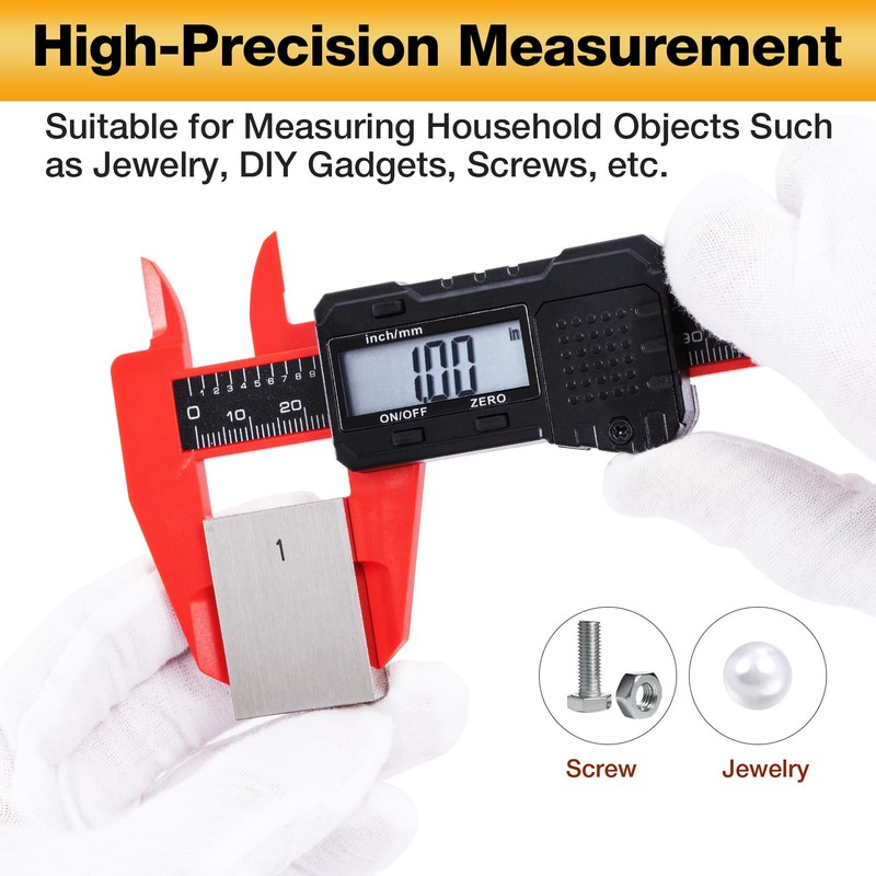 UNIPEC 6" Digital Caliper – Measuring Tool with LCD Display,
