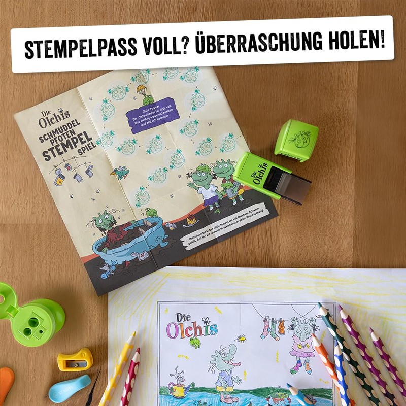 Trodat Olchi Girls Stamp for Children, Stamp Set for Playful