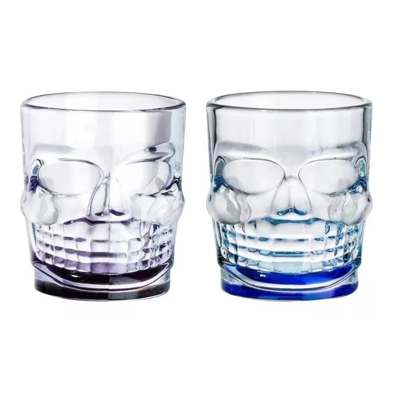 E-karly Set 6 Shot Tequilero Caballito Mezcal Vaso Craneo Calavera