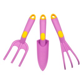 Mivos 3-Piece Hand Garden Tools Set for Children and Women - Garden Tool Set Made of Strong Polypropylene - Hand Fork - Claws - Narrow Shovel - Made in EU
