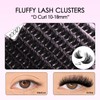 SOFENIDA Fluffy Lash Clusters Kit 100D Thick Cluster Lashes 10-18mm