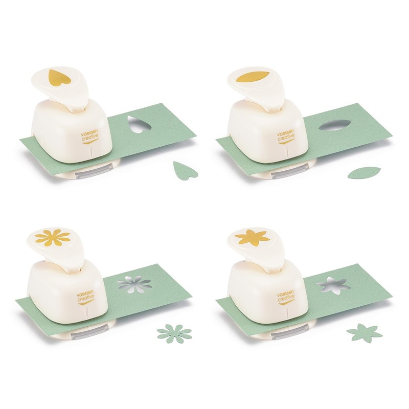 Vaessen Creative Craft Paper Punch - Flowers - 4 Pcs