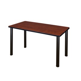 Regency Kee 42 by 24-Inch Training Table, Cherry/Black