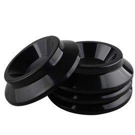 Futheda Set of 4 Black Slip Resistant Upright Piano Pad Piano Caster Cups Gripper ABS Plastic Mats Furniture Leg Pads Protection Floor Carpet Protector