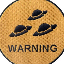 Please note UFO embroidered badges iron on or sew on patches