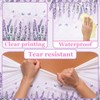 Juweked 3Pcs Lavender Tablecloth Rectangle Purple Plastic Table Cloths Butterfly