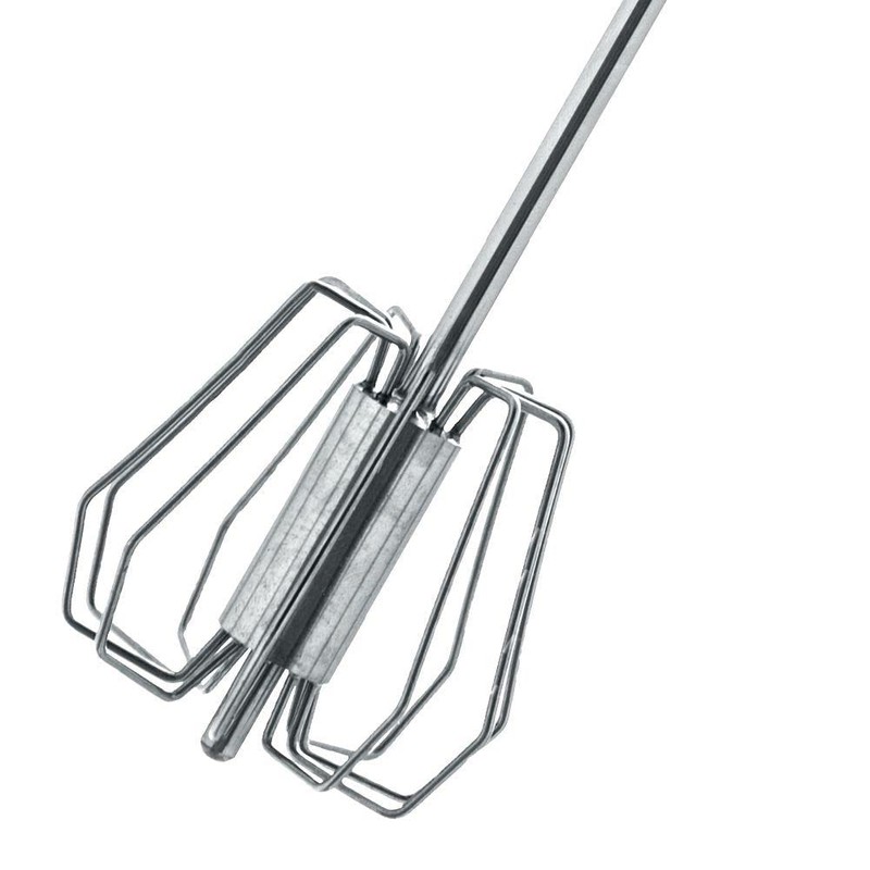 Whisk Hand Mixer Rotating Steel Semi-Automatic 36 cm