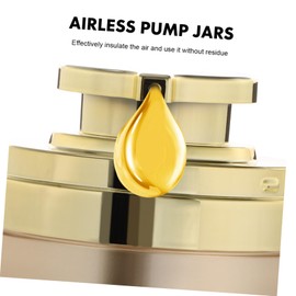 Ipetboom 3pcs Airless Pump Cosmetic Jars Refillable Vacuum Bottles for Creams Lotions Light-blocking Design for Optimal