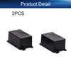 Heyiarbeit 2Pcs 2.75"x 1.77"x1.38" ABS Black Dustproof Electronic Junction Box