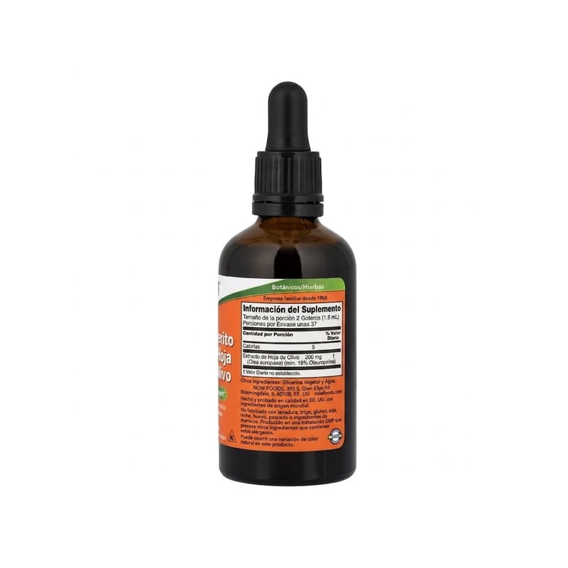 Líquido de glicerita de hoja de olivo Supplement NOW, 60