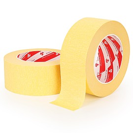 MR.TIMELAG 2 Rolls Masking Tape, Painter's Tape Waterproof 50 mm x 50 m - Universal Masking Tape for Painting Work and Decoration, Easily Removable Masking Tape - Painter's Masking Tape (Yellow)