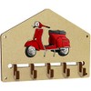 Azeeda 'Red Scooter' Wall Mounted Key Hooks/Holder (WH00040335)