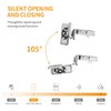 Chibery 50 Pack 1" Overlay 4D Soft Close Concealed Hinges
