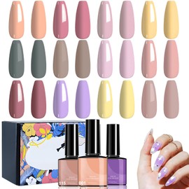 12PCS Esmalte de Uñas en Gel, Kits de Iñas de Gel, Esmaltes de Uñas                                                                                   
