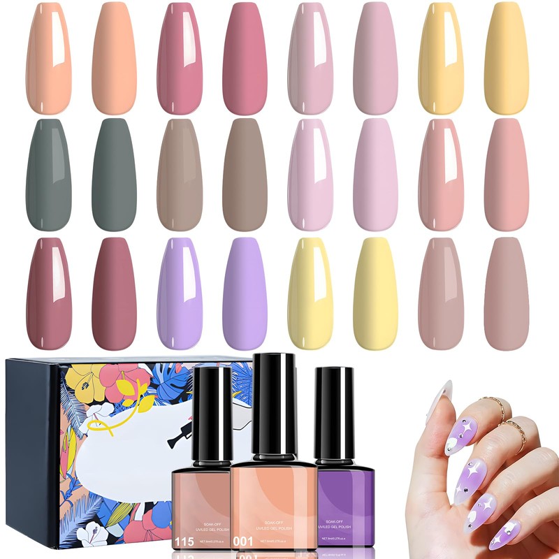 12PCS Esmalte de Uñas en Gel, Kits de Iñas de