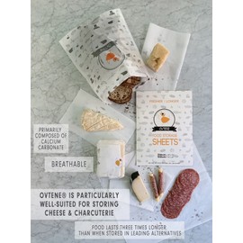 OVTENE Hojas de almacenamiento de alimentos para queso, carne y productos – Mantiene la comida fresca durante más tiempo (20 hojas)